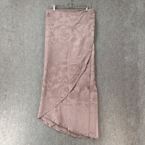 Damask scroll Pink tablecloth oblong Holiday table cover cotton blend 68x85